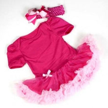 0-12M Lovely Baby Toddler Girls Ruffles Tutu Dress Romper One-Piece Outfit Dresses Clothes + Headband J4U66