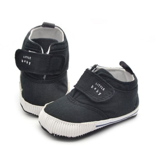 0-18M born Baby Boys Cotton Ankle Canvas High Crib Shoes Casual Sneaker Toddler First Walkers J4U66