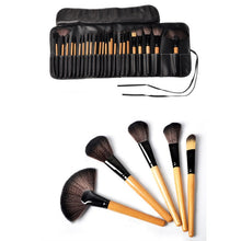 (24pcss ) Pro Makeup Brush Foundation Eye Shadows Lipsticks Powder Make Up Brushes Tools + PU Bag pincel maquiagem J4U66