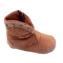0~12 months rivets baby boy girls high boots suede zipper warm booties shoes J4U66