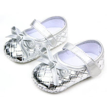 0~12 months pu leather bowknot lattice baby girls shoes soft sole anti slip first walker shoes J4U66