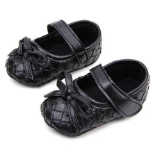 0~12 months pu leather bowknot lattice baby girls shoes soft sole anti slip first walker shoes J4U66