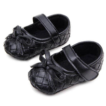 0~12 months pu leather bowknot lattice baby girls shoes soft sole anti slip first walker shoes J4U66