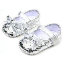 0~12 months pu leather bowknot lattice baby girls shoes soft sole anti slip first walker shoes J4U66