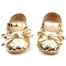 0~12 months pu leather bowknot lattice baby girls shoes soft sole anti slip first walker shoes J4U66