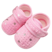 0-18Months Cute Infants Bay Boys Girls Shoes Cotton Crib Shoes Star Print First Walkers J4U66