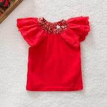 0-2Y Kids Baby Girls Clothing Floral Collar T-shirts Cute Short Sleeve Tops Blouses Shirts PY J4U66