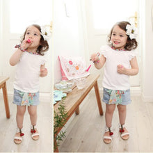 0-2Y Kids Baby Girls Clothing Floral Collar T-shirts Cute Short Sleeve Tops Blouses Shirts PY J4U66