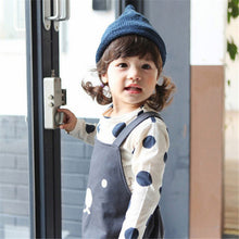 0-3Years Kids Baby Girls Boys Unisex Polka Dots Long Sleeve Blouse Tops T-Shirt Cotton Basic Tees Clothing PY1 J4U66