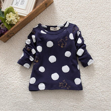 0-3Years Kids Baby Girls Boys Unisex Polka Dots Long Sleeve Blouse Tops T-Shirt Cotton Basic Tees Clothing PY1 J4U66