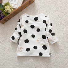 0-3Years Kids Baby Girls Boys Unisex Polka Dots Long Sleeve Blouse Tops T-Shirt Cotton Basic Tees Clothing PY1 J4U66