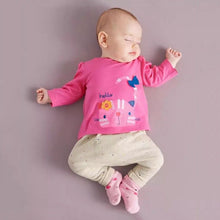 0-4 Years Baby Boy Girls 2 Pieces Sets Long Sleeve T-Shirt and Pants Animal Print Clothes J4U66