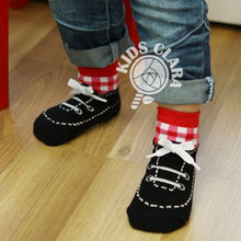 0-4 Years Baby Kids Infant Cotton Shoelaces Anti Slip Trainer Socks Booties Socks J4U66