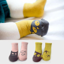 0~4 years cute baby kids girls boys soft socks cartoon owl pattern socks cotton socks J4U66