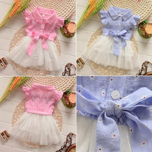 0-4Y Flower Baby Kids Girls Princess Tulle Dress Bowknot Party Shirt Tutu Dresses  J4U66