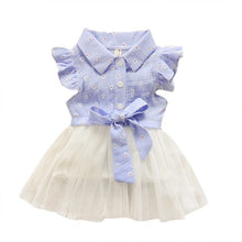 0-4Y Flower Baby Kids Girls Princess Tulle Dress Bowknot Party Shirt Tutu Dresses  J4U66