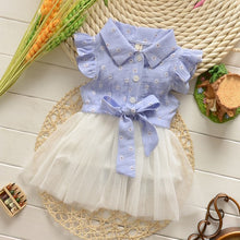 0-4Y Flower Baby Kids Girls Princess Tulle Dress Bowknot Party Shirt Tutu Dresses  J4U66