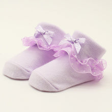 0-6 Months Toddlers Infants Cotton Ankle Socks Baby Girls Princess Bowknots Socks J4U66
