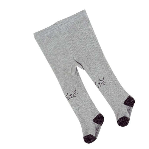 0-7Years Baby Girl Kids Cat Print Hosiery Pantyhose Pants Stockings Hose Tights 4Colors J4U66