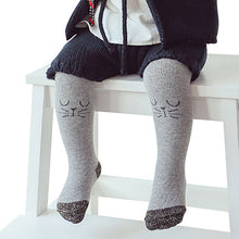 0-7Years Baby Girl Kids Cat Print Hosiery Pantyhose Pants Stockings Hose Tights 4Colors J4U66