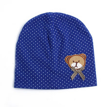 0-9M Lovely Infant Unisex Baby Boys Girls Bear Dots Pattern Cotton Cap Beanie Hats 9 Colors J4U66