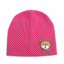 0-9M Lovely Infant Unisex Baby Boys Girls Bear Dots Pattern Cotton Cap Beanie Hats 9 Colors J4U66