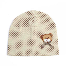 0-9M Lovely Infant Unisex Baby Boys Girls Bear Dots Pattern Cotton Cap Beanie Hats 9 Colors J4U66