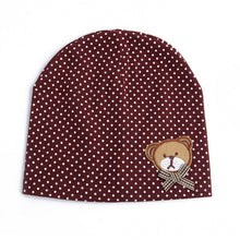0-9M Lovely Infant Unisex Baby Boys Girls Bear Dots Pattern Cotton Cap Beanie Hats 9 Colors J4U66