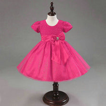 1~7 years kids girl princess bow tutu dress baby wedding party pageant tulle dresses J4U66