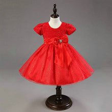 1~7 years kids girl princess bow tutu dress baby wedding party pageant tulle dresses J4U66