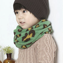 1~ years warm girl boy baby kids scarf neckerchief leopard printed scarves J4U66