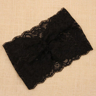 Stylish Women Lady Lace Wide Elastic Headband Bandanas Head Wraps Sports Hairband Hair Band Accessories J4U66