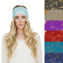 Stylish Women Lady Lace Wide Elastic Headband Bandanas Head Wraps Sports Hairband Hair Band Accessories J4U66