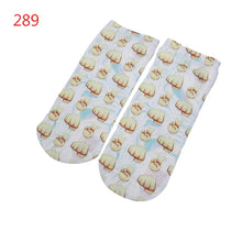 3D socks Harajuku Style Print women Socks Casual Low Cut Ankle Socks emoji print socks J4U66