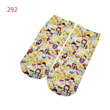 3D socks Harajuku Style Print women Socks Casual Low Cut Ankle Socks emoji print socks J4U66