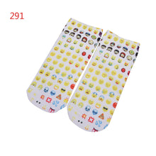 3D socks Harajuku Style Print women Socks Casual Low Cut Ankle Socks emoji print socks J4U66