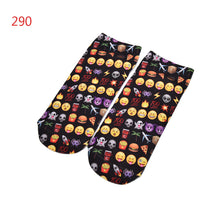 3D socks Harajuku Style Print women Socks Casual Low Cut Ankle Socks emoji print socks J4U66