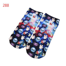 3D socks Harajuku Style Print women Socks Casual Low Cut Ankle Socks emoji print socks J4U66