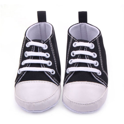 Baby Boy Girls Toddler Canvas Shoes Soft Sole Antislip Crib First Walkers 12 Colors J4U66