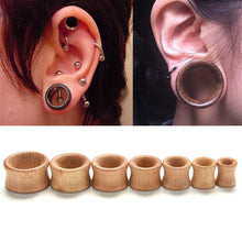 Body Jewelry Hollow Plug Piercing Ear Expander Natural Wooden Plugs Gauges Flesh Ear Tunnels J4U66