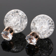 Cute Candy Color 2 Side Round Pearl Earings Resin Crystal Ball Ear Studs Big Glass Ball Earring Girl Gift J4U66