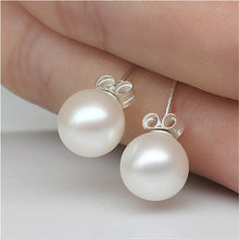 Dia 8mm Imitation pearl earring Trendy Cute Charm Pearl Statement Ball Stud earrings for women J4U66