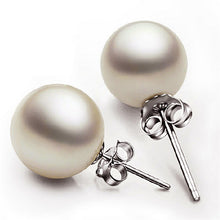 Dia 8mm Imitation pearl earring Trendy Cute Charm Pearl Statement Ball Stud earrings for women J4U66