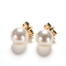 Double Pearl Earring Two Ball Stud Earrings For Women Girls Crystal Jewelry J4U66