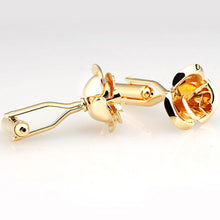 Red Purple Blue Silver Gold Green Rose Flower Cufflink Cuff Link J4U66