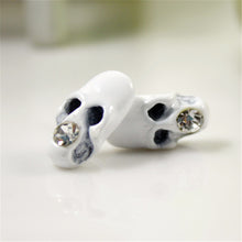 Fashion Skeleton Earring for Women Rhinestone Crystal Stud Earrings J4U66