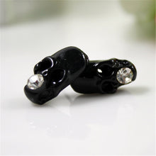 Fashion Skeleton Earring for Women Rhinestone Crystal Stud Earrings J4U66