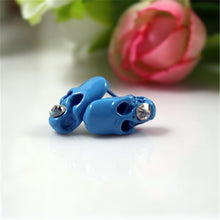 Fashion Skeleton Earring for Women Rhinestone Crystal Stud Earrings J4U66