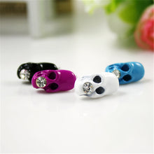 Fashion Skeleton Earring for Women Rhinestone Crystal Stud Earrings J4U66