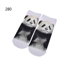 Girls 3D Print Animal Cat Dog Panda Women Socks Casual Cartoon Socks Low Cut Ankle Socks 10 Pattern J4U66